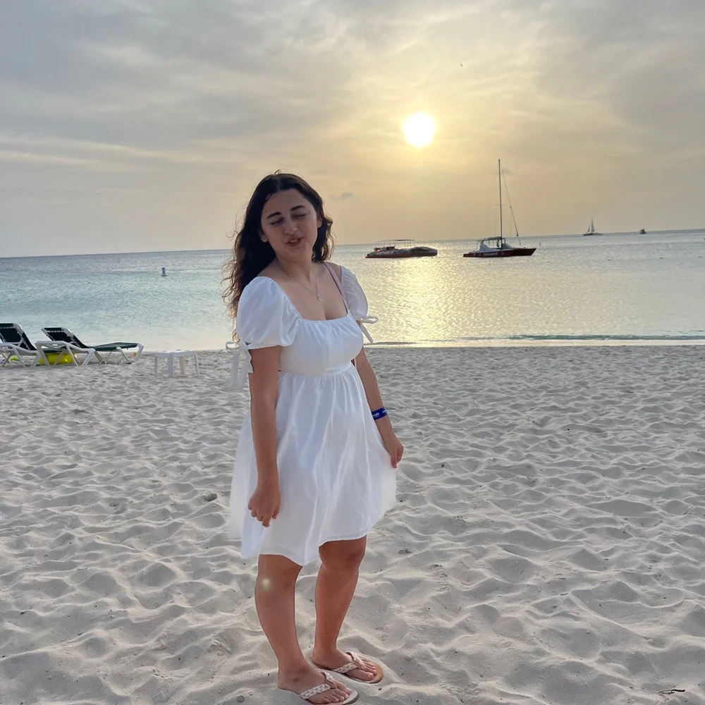 Amazon White Summer Dress - Picture 1 of 3